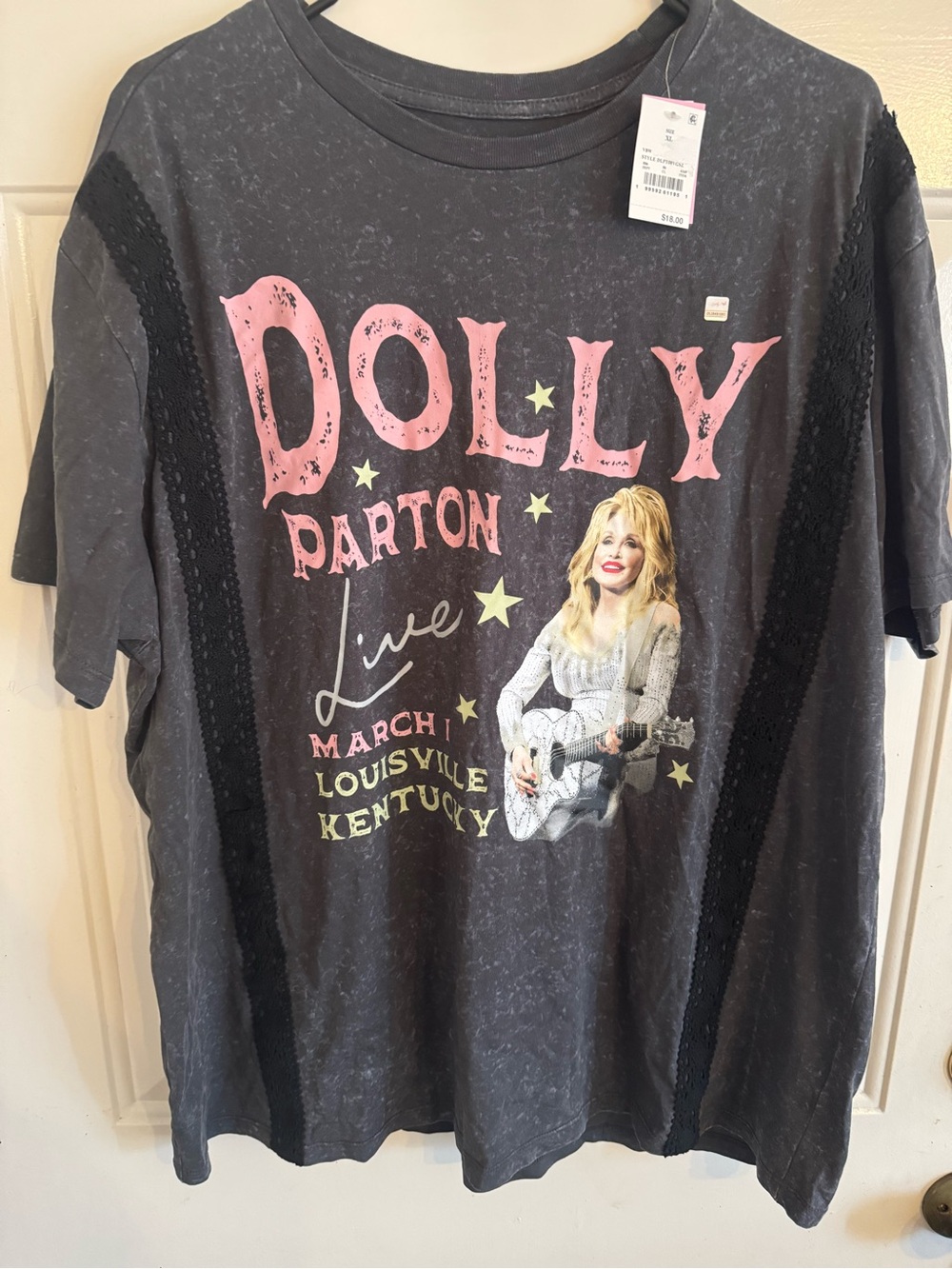 Dollcake Vintage-Style Charcoal Dolly Parton Graphic Tee